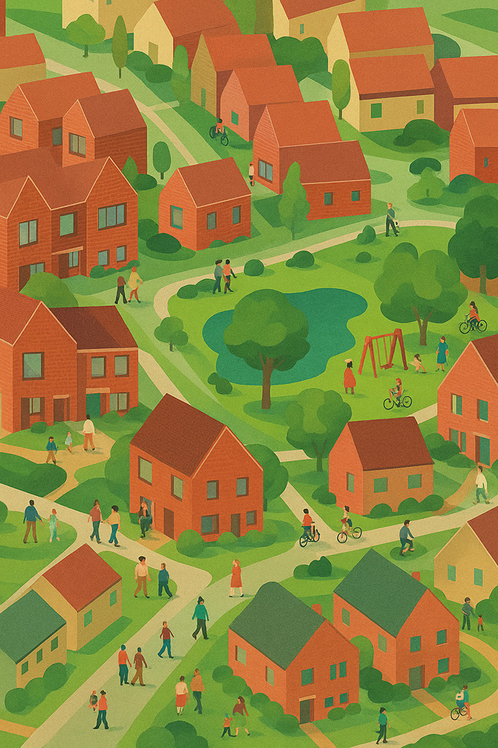 Designing new neighbourhoods with light-filled homes, shared spaces, and wellbeing at the core