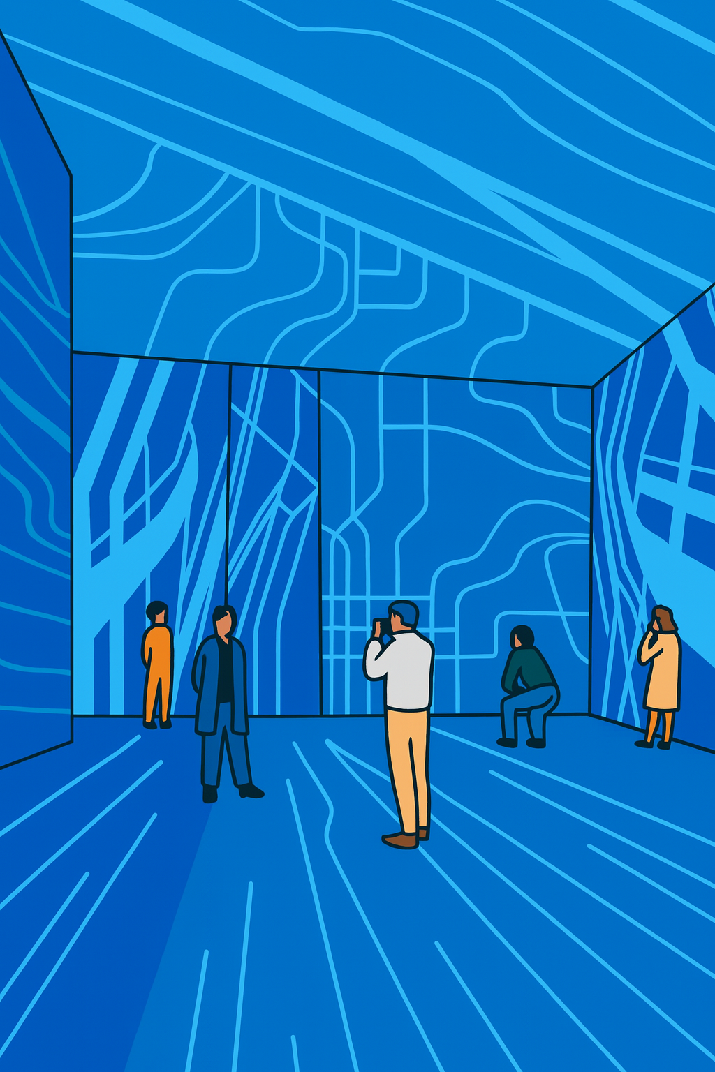 Immersive digital installation concept inside Panorama St Paul’s with interactive walls