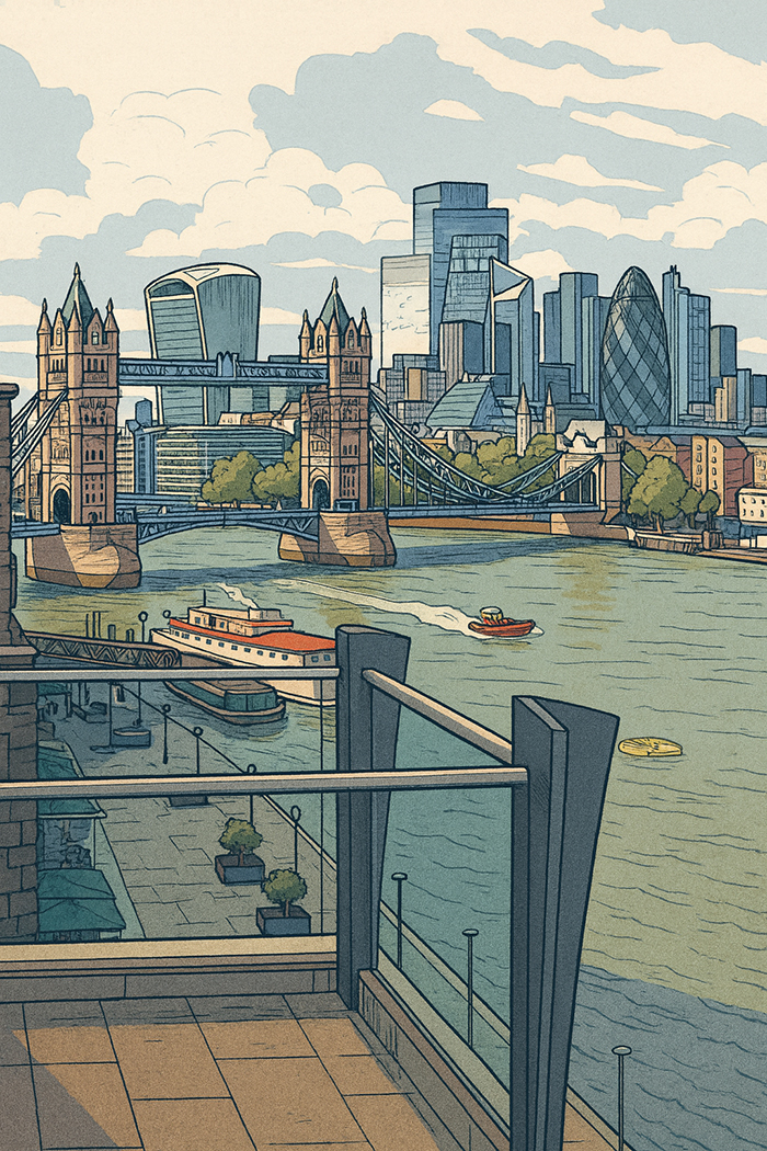 Refurbishment project with landmark views across the River Thames and Tower Bridge in London